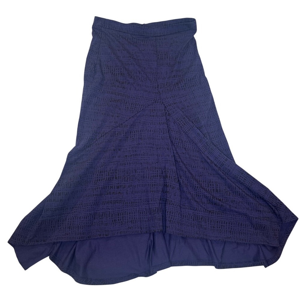 Matthildur $180 Flowy Goth High Low Maxi Skirt Cotton Lycra Purple Large NEW - Picture 10 of 10